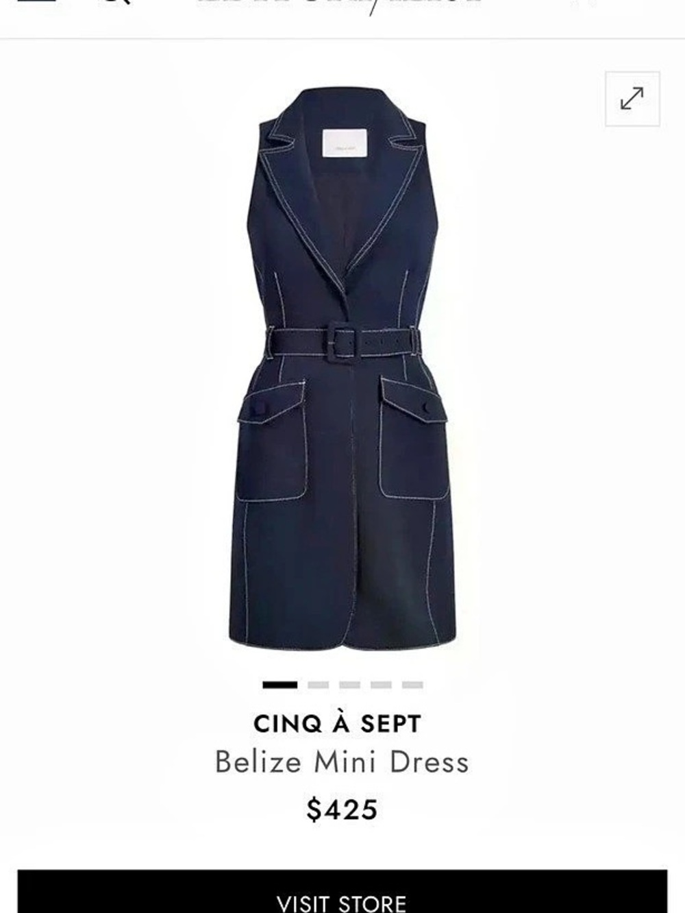 Cinq à Sept Belize Mini Dress Sleeveless Black Size 4